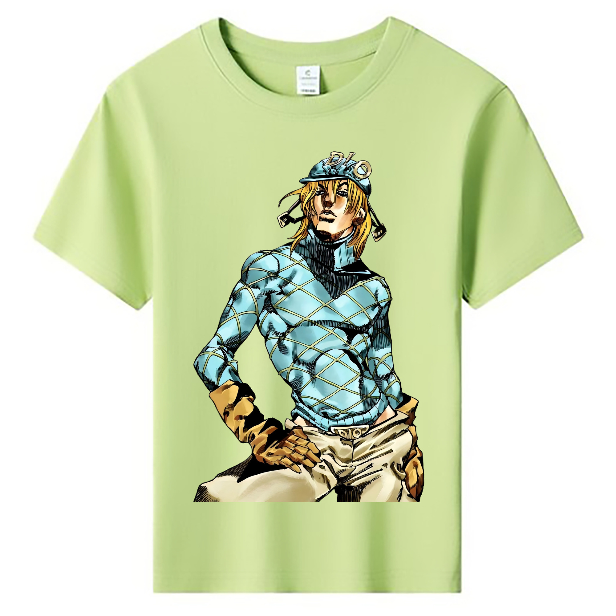 （画像用） ジョジョの奇妙な冒険 ディオ?ブランドー JoJo's Bizarre Adventure Dio Brando 綿100％キッズTシャツ（フロントプリント）